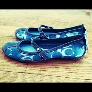 Coach flats blue