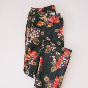 H&M floral print skinnies