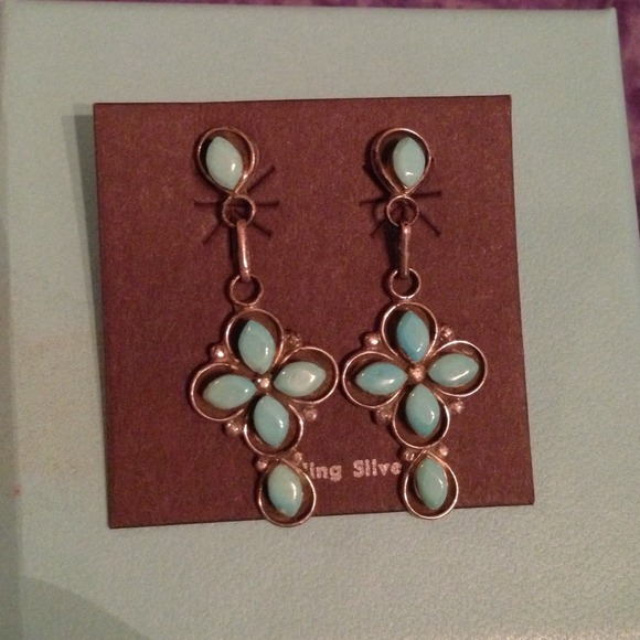 Sterling silver and turquoise earrings