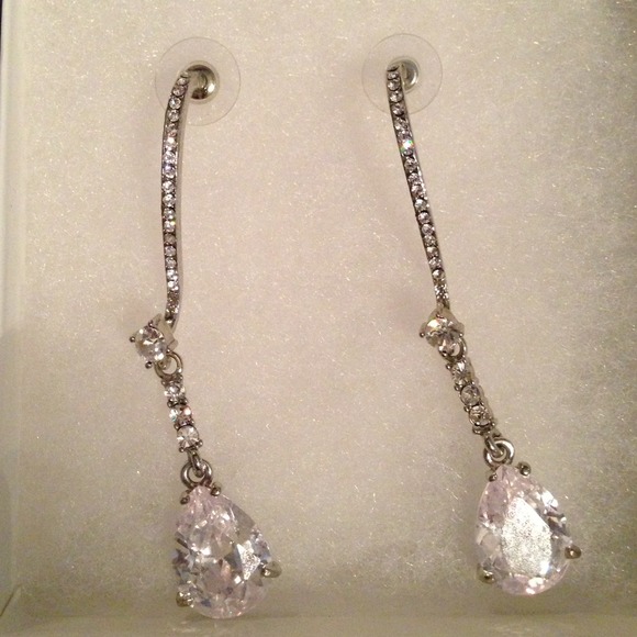 Teardrop rhinestone earrings