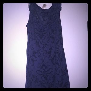 Blue n black sleeveless top.