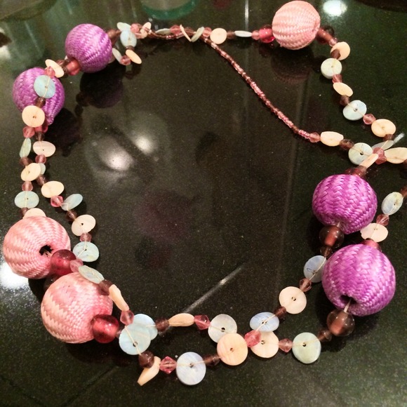 Adorable Purple & Pink Statement Necklace