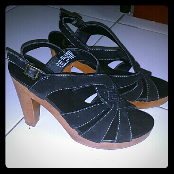 Wooden platform heels