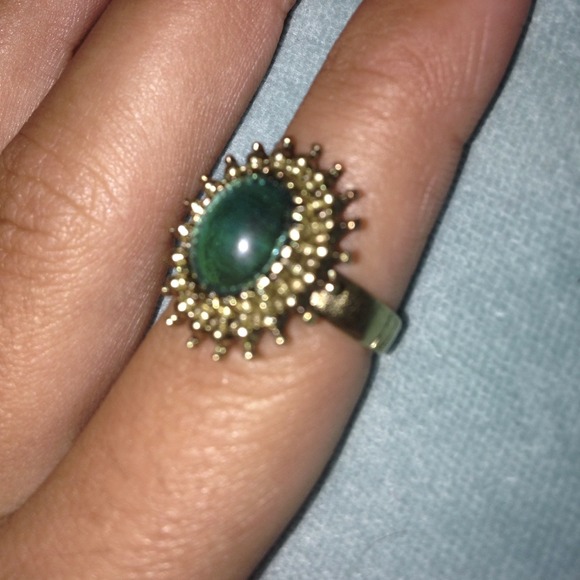 urban outfitters turquoise gold ring - Picture 1 of 3