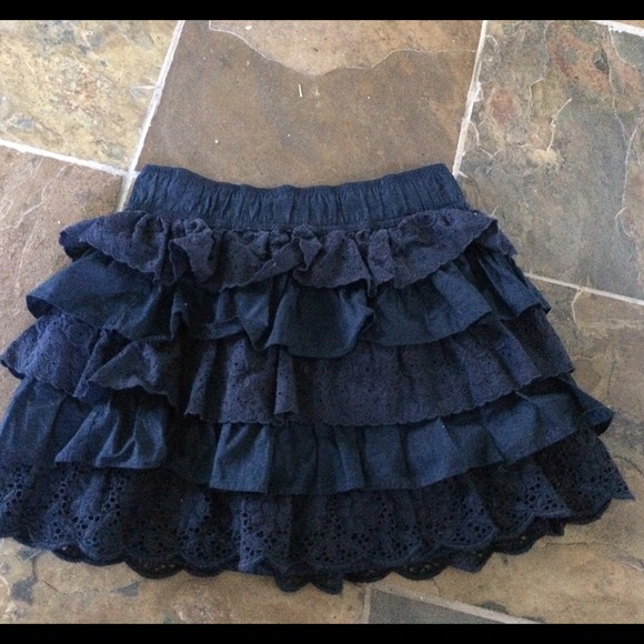 Navy high waisted skirt