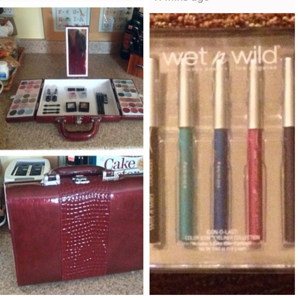 Unused makeup bag kit && eyeliner bundle!!