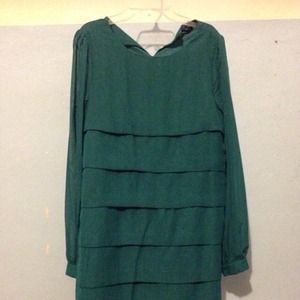 Teal shift dress from London