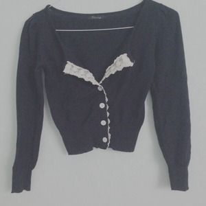 Cropped Lace Cardigan