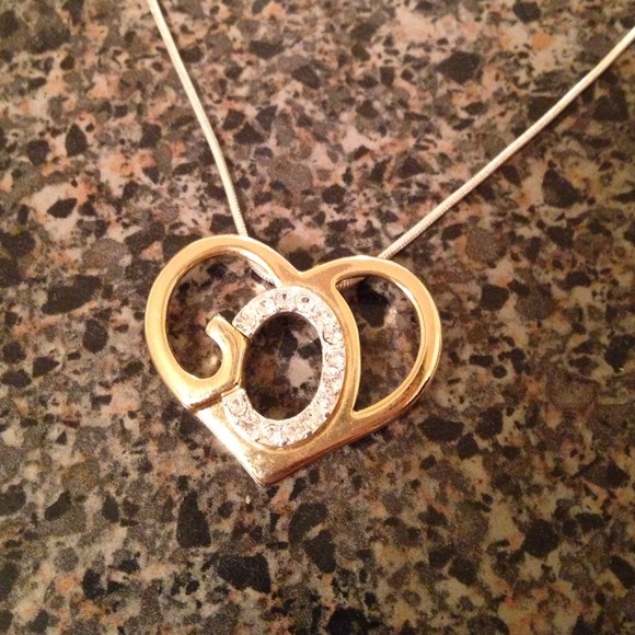 "GOD" heart necklace <3