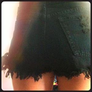 High waisted black shorts