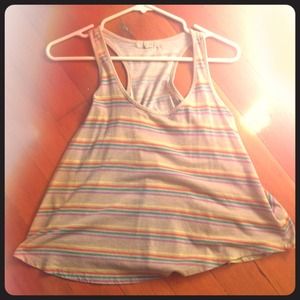 Striped summer razorback tank