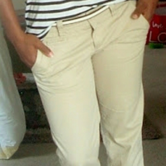 Khaki Boyfriend Trousers