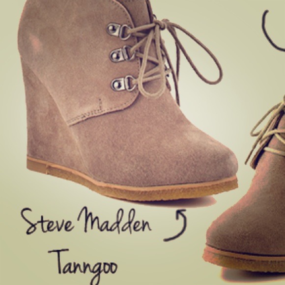 Steve Madden Tangoo Wedge Booties (original $99)