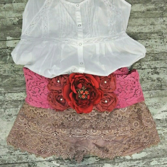 brown shorts