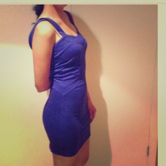 Navy blue body con dress - Picture 1 of 2