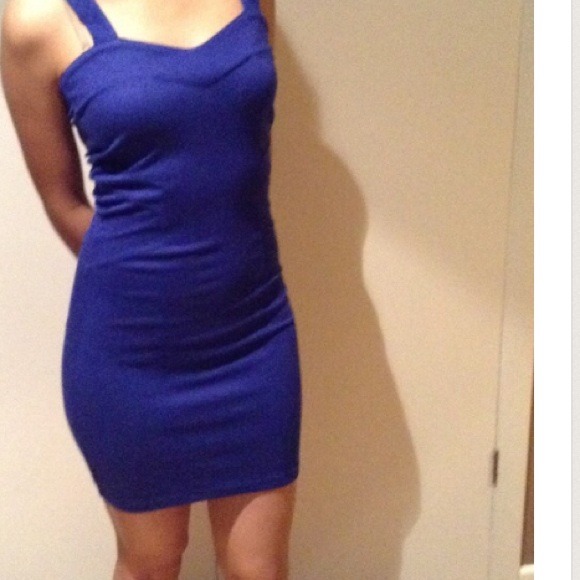 Navy blue body con dress - Picture 2 of 2