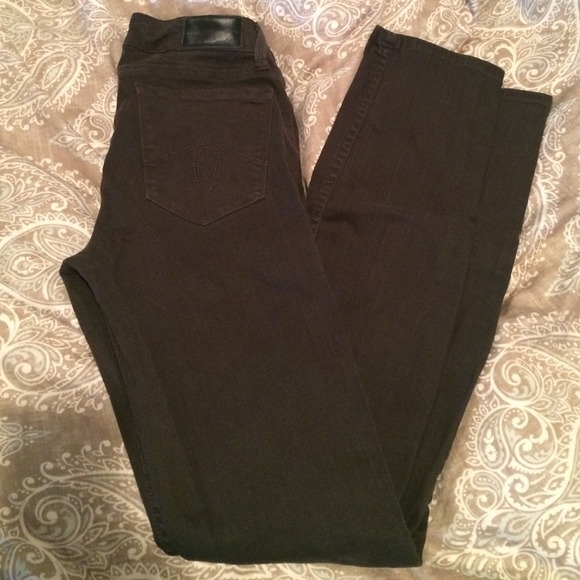 Level 99 Lily Skinny Straight Jean - Dark Olive