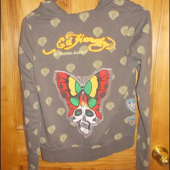 **LAST CALL** Ed Hardy full zip sweatshirt jacket