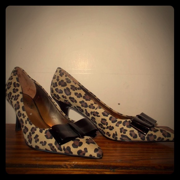 Anne Klein kitten heel - leopard print