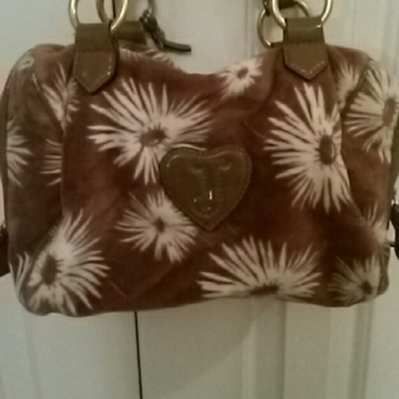 Juicy Couture Light Brown Velvet Handbag