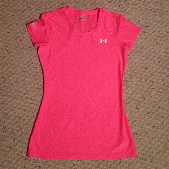 Under Armour fitted workout top. Neon Pink!
