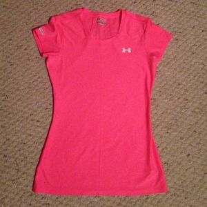 Under Armour fitted workout top. Neon Pink!