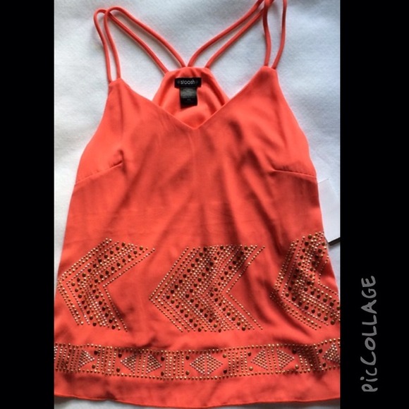 Stoosh Tops - Arrow Beaded Sparkle Design Flowy tank