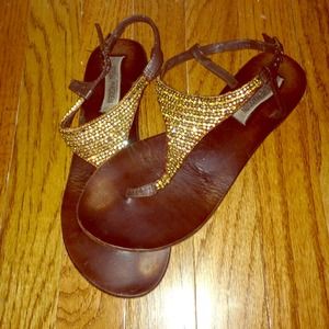 Steve Madden gold sandals