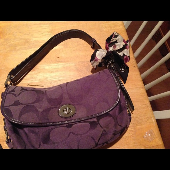 Authentic purple coach purse