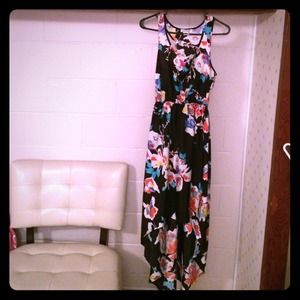 Black Dress w/ Flower Design