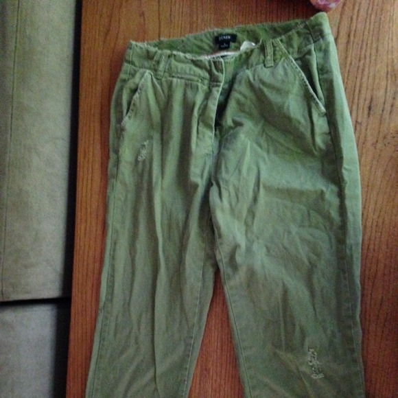 j Crew destroyed cropped pants