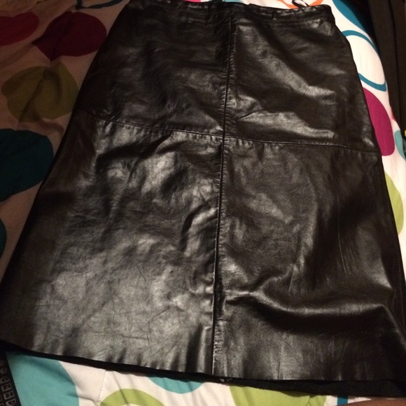 Midi Leather Skirt