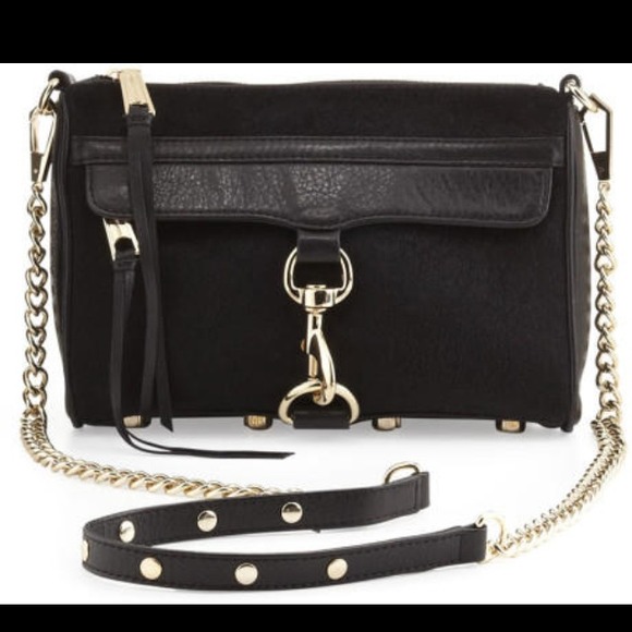 Mini MAC Calf Hair cross-body, Black gently used