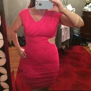 Hot pink party dress