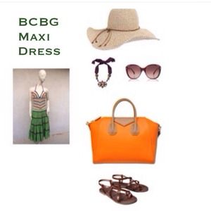 BCBG Crocheted Maxi Dress