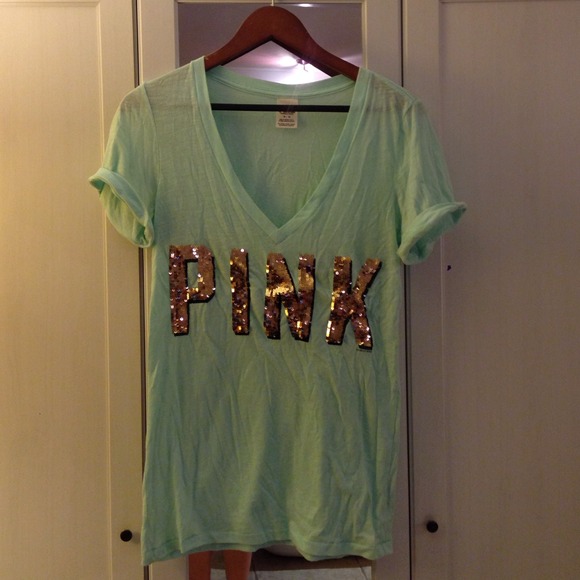PINK Sequin V-Neck