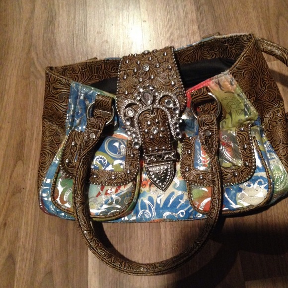 Western multi-colored bling PURSE