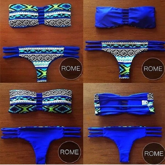 Bikini, swimwear, Brazilian cut bikini bottom.