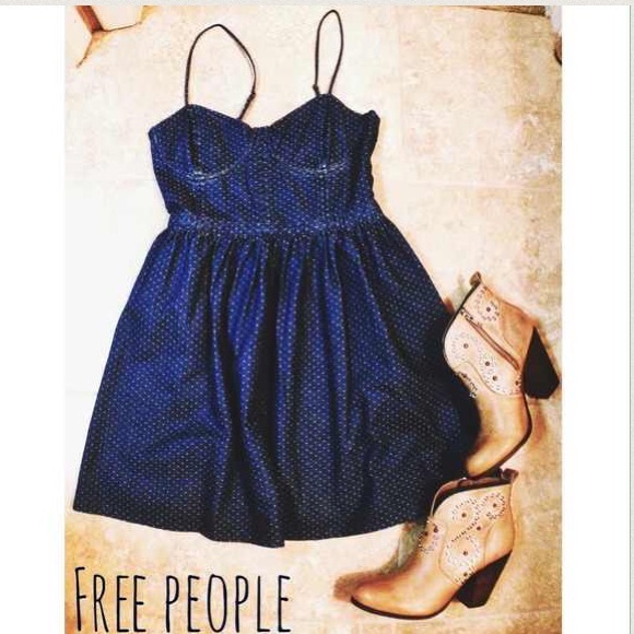 NWOT Free People Denim Dress - Picture 4 of 4