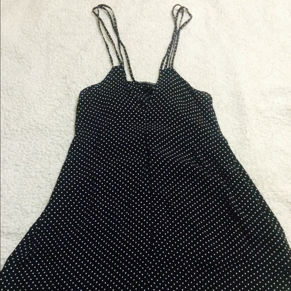 Brandy melville black poka dot selda dress