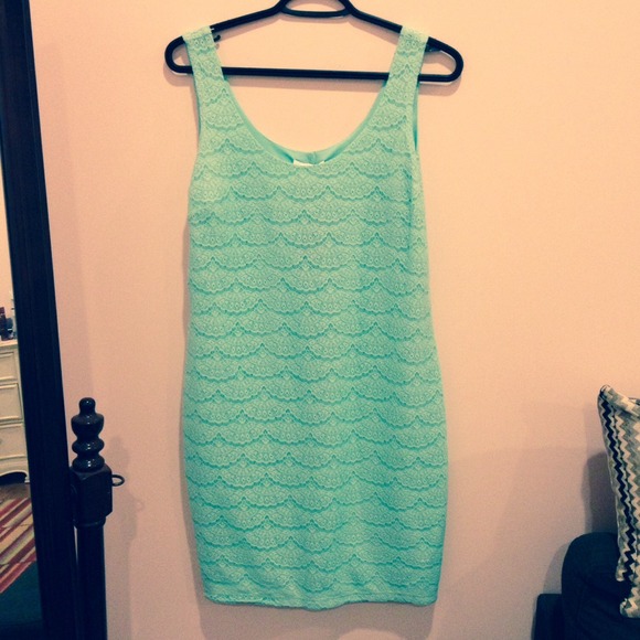 Mint lace dress