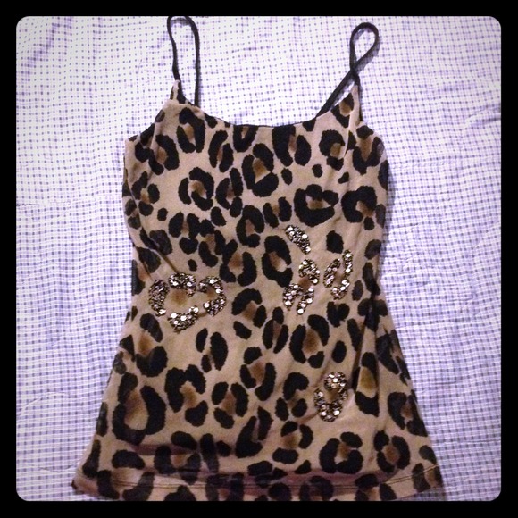 Sequin cheetah tank top [will trade] 🔃💞
