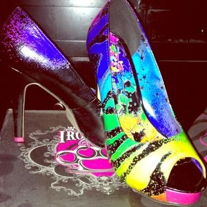 Iron Fist pumps...rainbow zebra