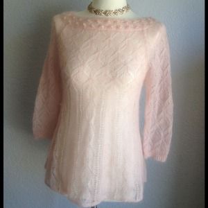 Lucky Brand ultra soft baby pink sweater