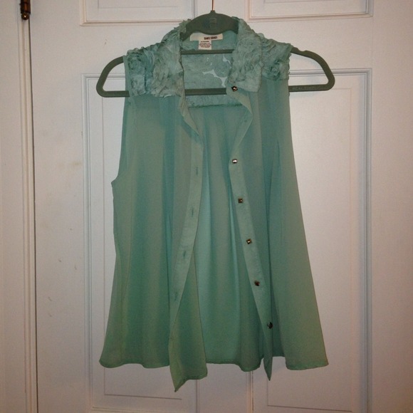 "Sans Souci" tank top. Turquoise in size M.