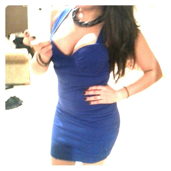 Blue bandage dress