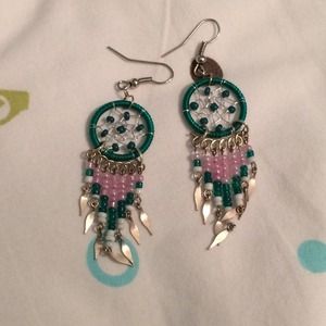 Dream Catcher Dangly Earrings