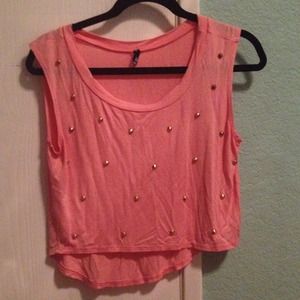 Pink Studded Tanktop