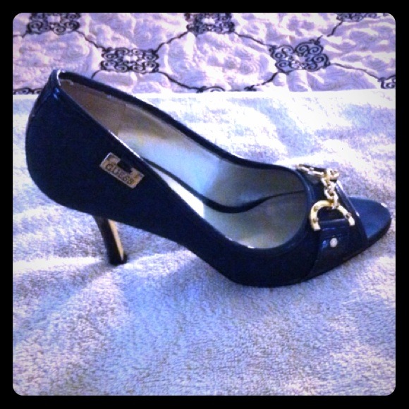 Guess Gold Buckle Heels