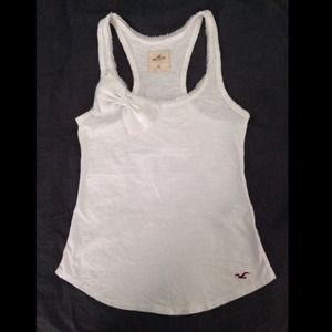 Hollister White Bow Tank XS